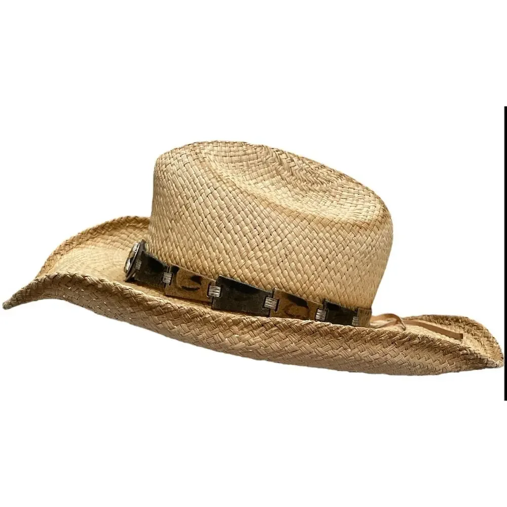 Bullhide Star Central Panama Straw Cowboy Hat Western Size Large